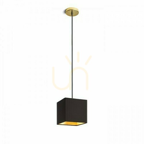 Verifica Abajur, abajur Tempo 15/15 Polycotton Black/Gold Foil Max. 28 W
