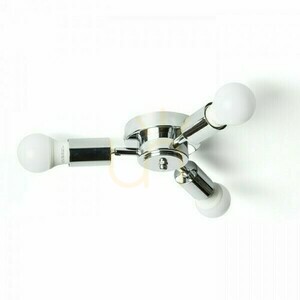 Accesoriu pentru abajururi Poste Plafonieră cromată 230 V E27 3x20 W. small 2