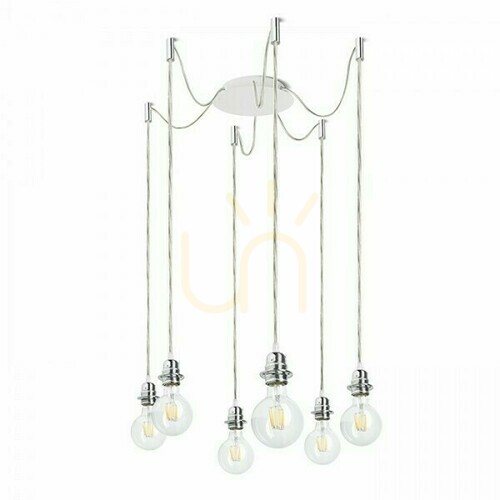 Verifica Abajur, abajur de lampă Kombix 6 Set de suspendare Bp+Tk+Cho 230 V E27 6x28 W.