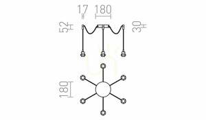 Set de suspensie Rendl KOMBIX 6 R11783, alb/crom, 6 × E27, cabluri de 3 m small 5