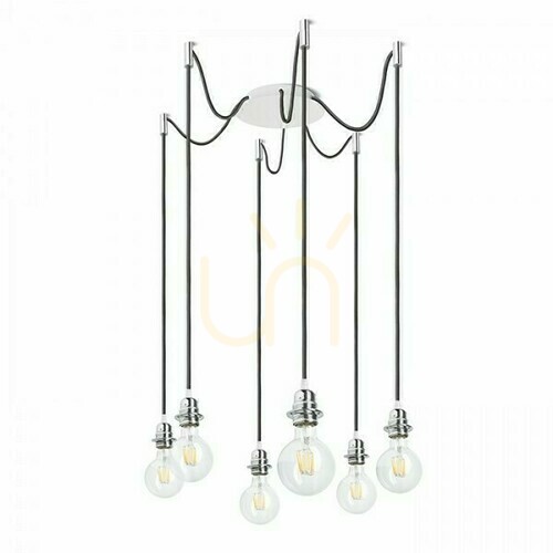 Verifica Abajur, abajur de lampă Kombix 6 Hanging Set Bp+Ck+Cho 230 V E27 6x28 W.