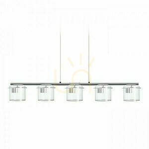 Estra V Lampă suspendată din sticlă albă transparentă 230 Led 5x5 W 3000 K small 2