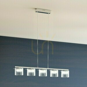 Estra V Lampă suspendată din sticlă albă transparentă 230 Led 5x5 W 3000 K small 3
