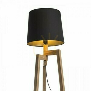 Abajur, abajur Conny 35/30 Floor Polycotton Black/Gold Foil Max. 23 W small 1