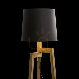 Abajur, abajur Conny 35/30 Floor Polycotton Black/Gold Foil Max. 23 W small 3