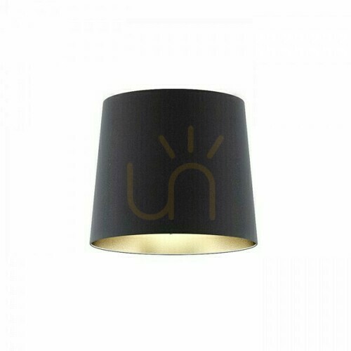 Verifica Abajur, abajur Conny 35/30 Floor Polycotton Black/Gold Foil Max. 23 W