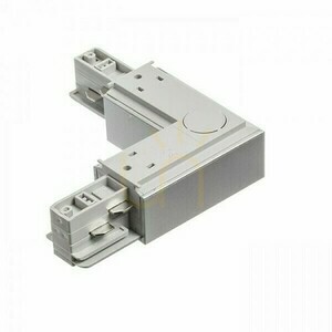 Conector L Rendl EUTRAC R11328 pentru șină trifazată, polaritate interioară, cu alimentare, 16 A, gri argintiu small 1