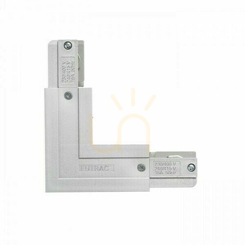 Verifica Conector L Rendl EUTRAC R11328 pentru șină trifazată, polaritate interioară, cu alimentare, 16 A, gri argintiu