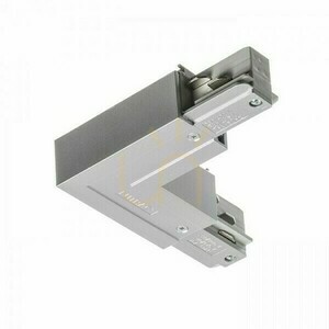 Conector L Rendl EUTRAC R11328 pentru șină trifazată, polaritate interioară, cu alimentare, 16 A, gri argintiu small 0