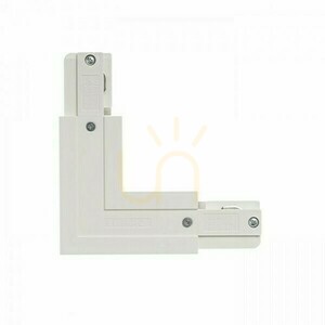 Conector L Rendl EUTRAC R11326 pentru șină trifazată, polaritate interioară, cu alimentare, 16 A, alb small 1