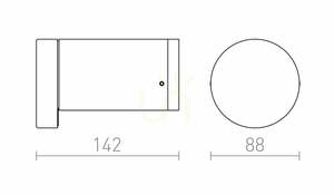 Aplică de exterior Rendl SONET R11170 antracit, LED 7 W, 3000 K, IP54 small 8
