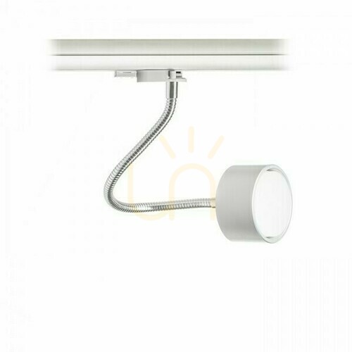 Verifica Pixie Spotlight pe braț flexibil pentru șină trifazică gri argintiu crom 230 V Led Gx53 7 W.