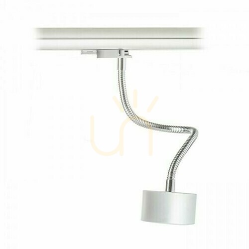 Verifica Pixie Spotlight pe braț flexibil pentru șină trifazică gri argintiu crom 230 V Led Gx53 7 W.