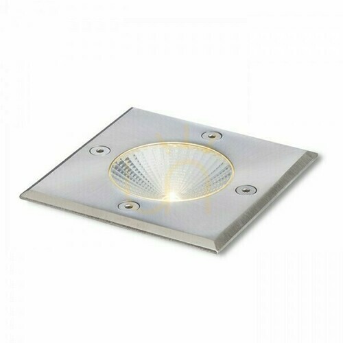 Verifica Corp de iluminat de exterior încastrat Rizz Sq 105 Stainless Steel 230 V Led 3 W 96° Ip65 3000 K