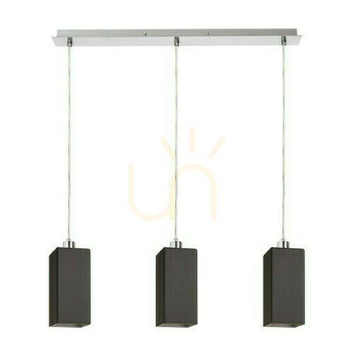 Verifica Liz Iii 60 Lampă suspendată Liz Iii 60 Lampă suspendată Sticlă neagră/Nichel mat 230 V Led E27 3x11 W.