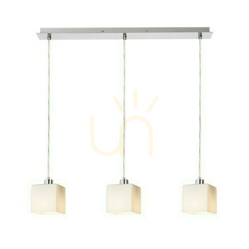 Verifica Dados Iii 60 Opal Glass/Mat Nickel Lampă suspendată 230 V Led E27 3x11 W.