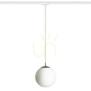 Luna 25 Lampă suspendată pentru 3 faze. Sticlă opalină/Chrom 230 V Led E27 15 W șine. small 0