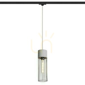 Pendul BURTON pentru șină cu 3 circuite E27 11W beton/negru 40 cm R13816 RENDL small 0