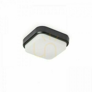 Plafonduri de exterior Taris Sq 17 montat pe suprafață din plastic negru 230 V Led 8 W Ip54 3000 K small 0