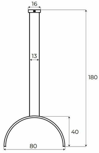 Verifica Lampa suspendata Max Light Trio Arc I P0520 negru crom 80 cm LED 21W