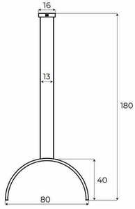 Lampa suspendata Max Light Trio Arc I P0520 negru crom 80 cm LED 21W small 1