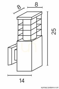 Aplica exterior SU-MA RADO II K DG gri inchis 18W IP54 small 3