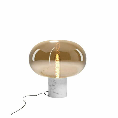 Verifica Lampă de masă Max Light Moonstone T0056 sticlă chihlimbar și marmură albă