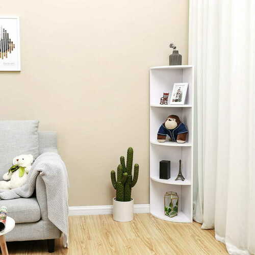 Verifica Raft de colț alb VASAGLE LBC42WT, 30 × 30 × 129,5 cm
