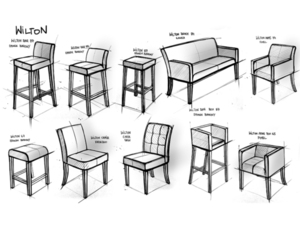 Scaun WILTON - cerneală(et80), natural small 5
