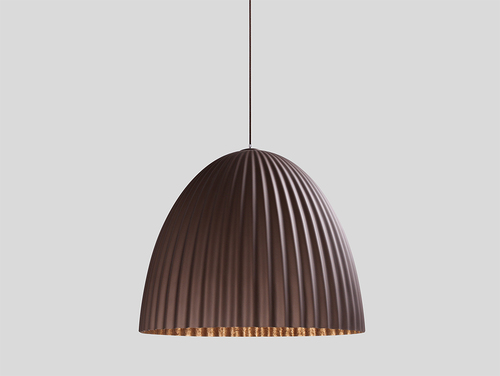 Verifica Lampă suspendată PLISSART M abajur plisat 50 cm maro cu interior de cupru 1xE27 max 60W CUSTOMFORM