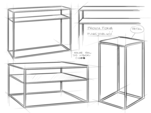Masă RTV TENSIO 2 FLOOR METAL 200x45 - negru small 5
