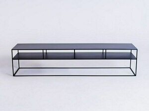 Masă RTV TENSIO 2 FLOOR METAL 200x45 - negru small 0