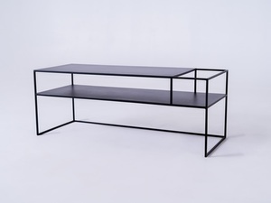 Masă TV CustomForm SENSO FLOWER METAL 120x45 P – negru RAL 9005 small 3