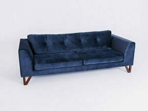 Canapea extensibilă CustomForm WILLY, 3 locuri, catifea aronia RV81, picioare nuc, 230 cm, suprafață de dormit 180×139 cm small 3