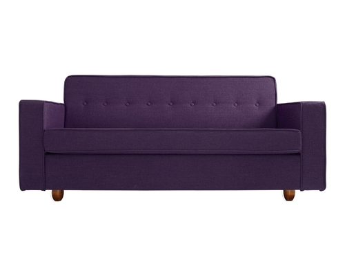 Verifica Canapea 2 locuri CustomForm ZUGO, textil prună 1309, lemn nuc, 178 cm