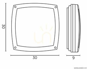 Lampă de perete exterior SU-MA NEX negru aluminiu 30x30 cm 91022-BL small 3