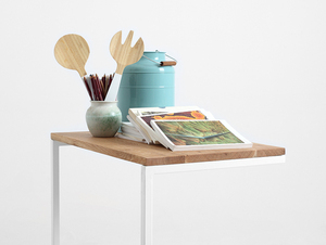 Masă LUPE SOLID WOOD 60 - stejar, alb small 1