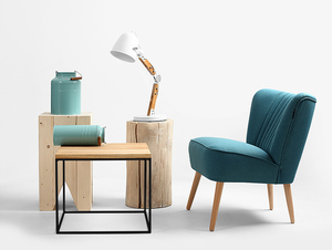 Masă de cafea TENSIO SOLID WOOD 50 din lemn masiv - stejar, negru small 2