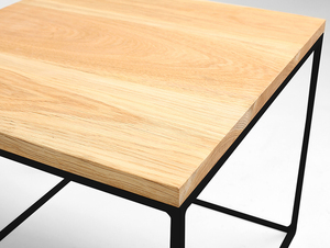 Masă de cafea TENSIO SOLID WOOD 50 din lemn masiv - stejar, negru small 4