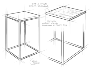 Masă de cafea din lemn masiv TENSIO 100x100 - stejar, alb small 5
