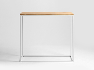 JULITA SOLID WOOD 92-1F consolă din lemn masiv - stejar, alb small 3