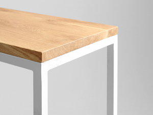 JULITA SOLID WOOD 92-1F consolă din lemn masiv - stejar, alb small 4