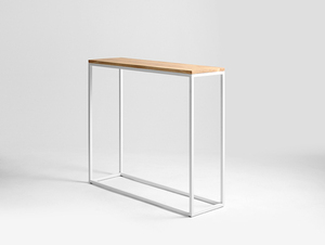 JULITA SOLID WOOD 92-1F consolă din lemn masiv - stejar, alb small 0
