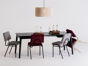 Masă de dining extensibilă CustomForm ANTON BLACK 120–200 × 80 cm, neagră small 2