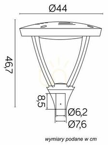 Lampă exterior SU-MA LED 45W 4000K 3700lm IP65 44 cm LS-LB-22A 4000K small 1