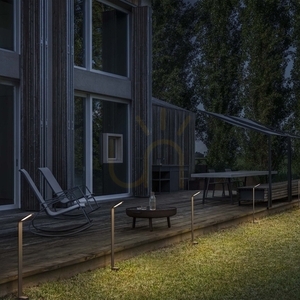 Lampă de exterior pe picior Ideallux AGOS H80 3000K maro aluminiu 326726 2 Lampă de exterior pe picior Ideallux AGOS H80 3000K maro aluminiu 326726 small 2