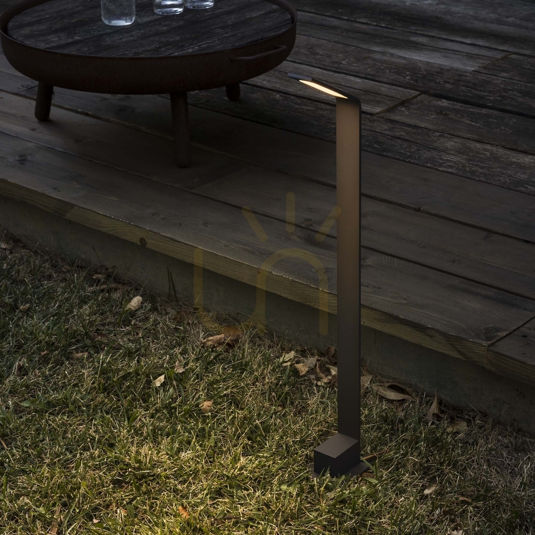Spectacol Lampă de exterior pe picior Ideallux AGOS H80 3000K maro aluminiu 326726 Lampă de exterior pe picior Ideallux AGOS H80 3000K maro aluminiu 326726