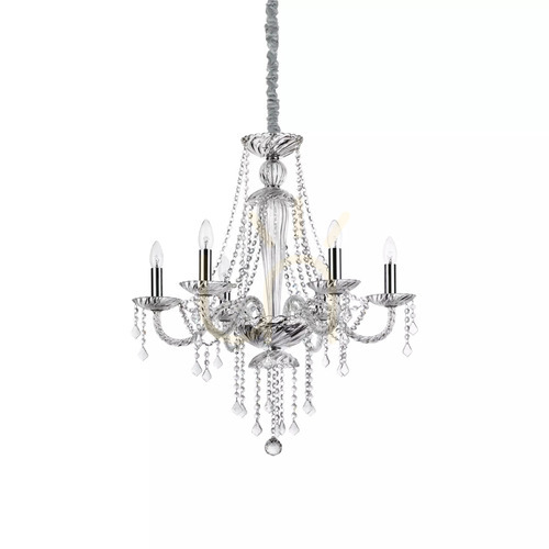 Verifica Lampă suspendată Ideallux AMADEUS SP6 transparentă cristal 6xE14 168753