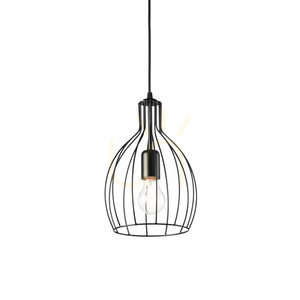 Lustră suspendată Ideallux AMPOLLA-2 SP1 NERO negru metal E27 148151 small 1