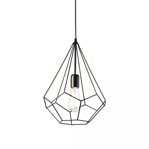 Verifica Lampă suspendată Ideallux AMPOLLA SP1 neagră metal 30 cm E27 148175